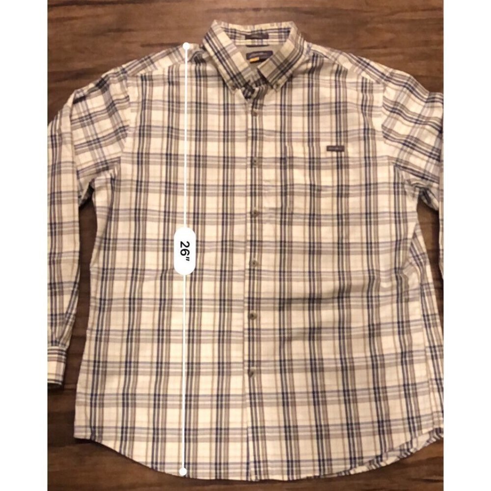 Eddie Bauer Men's Large Checkered Long Sleeved Button Down Classic Fit Shirt - Picture 4 of 5